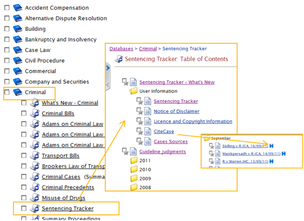 Thomson Reuters Brookers Online Sentencing Tracker