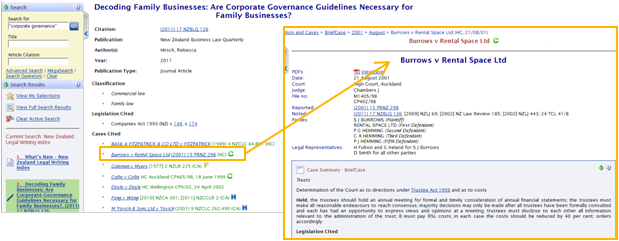Brookers Online - Legal writing index search results