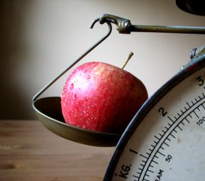 apple on scale showing work life balance