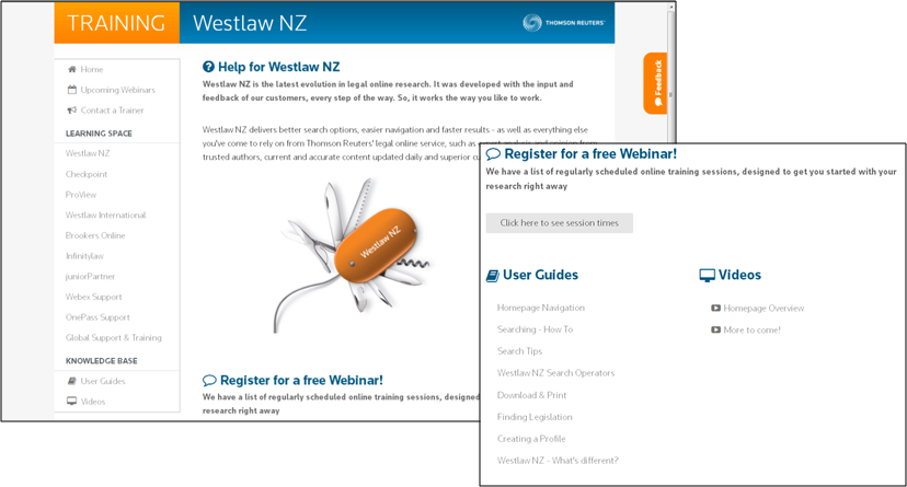 Thomson Reuters NZ training site
